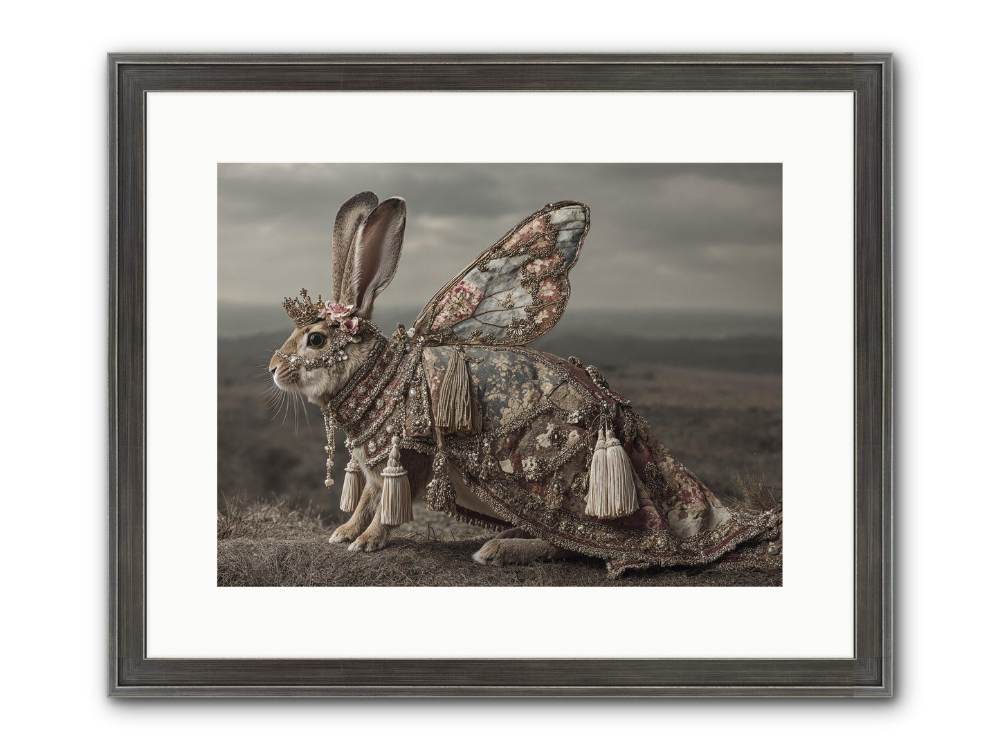 The Meadow At Nightfall Framed Print - Slimwoods Black/Silver 16x12