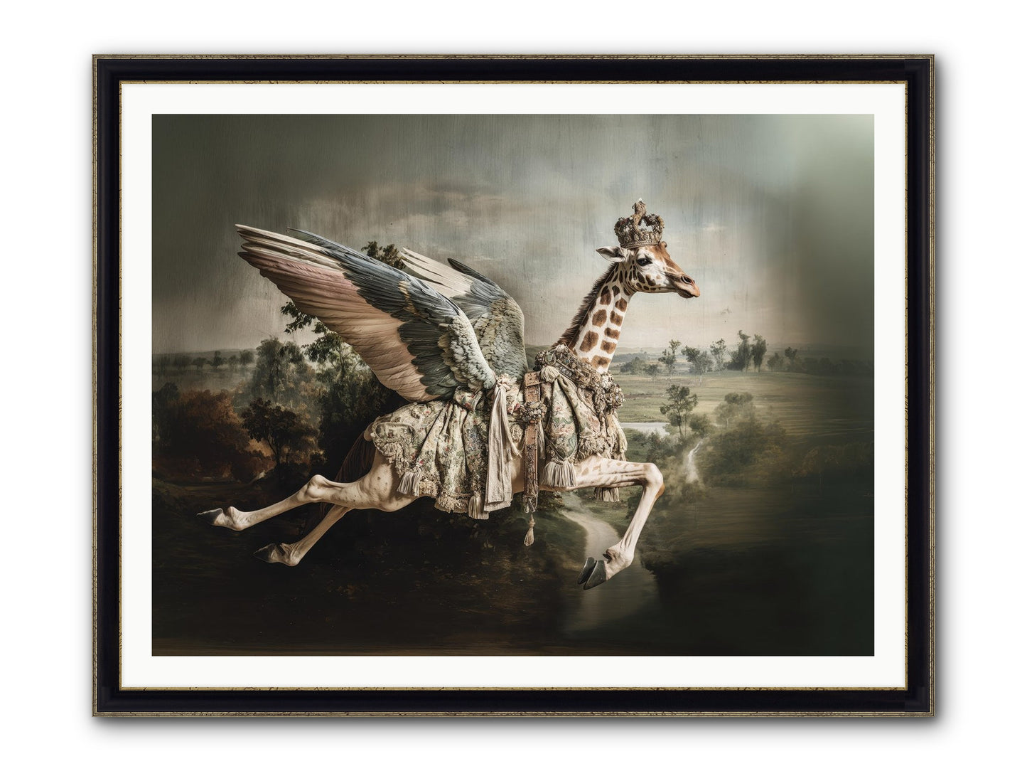 The Meadow Of Second Chances Framed Print - Black & Gold 48x36