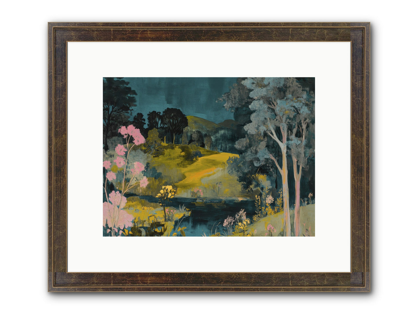The Meadow Remembers Framed Print - Slimwoods Black/Gold 12x9