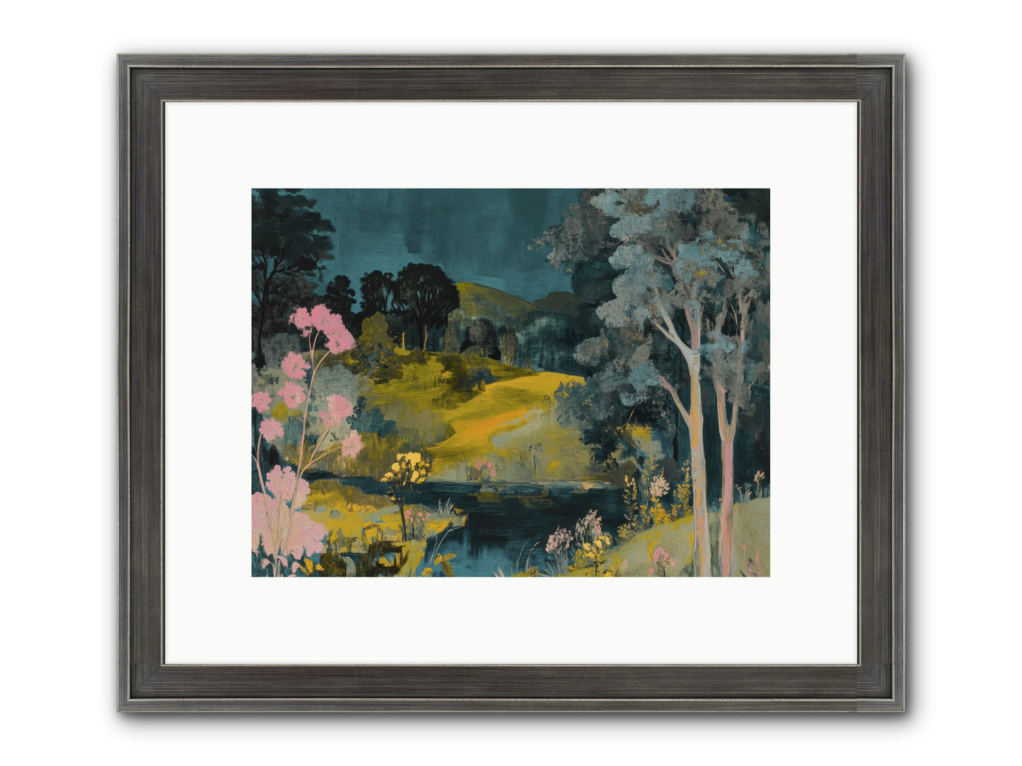 The Meadow Remembers Framed Print - Slimwoods Black/Silver 12x9