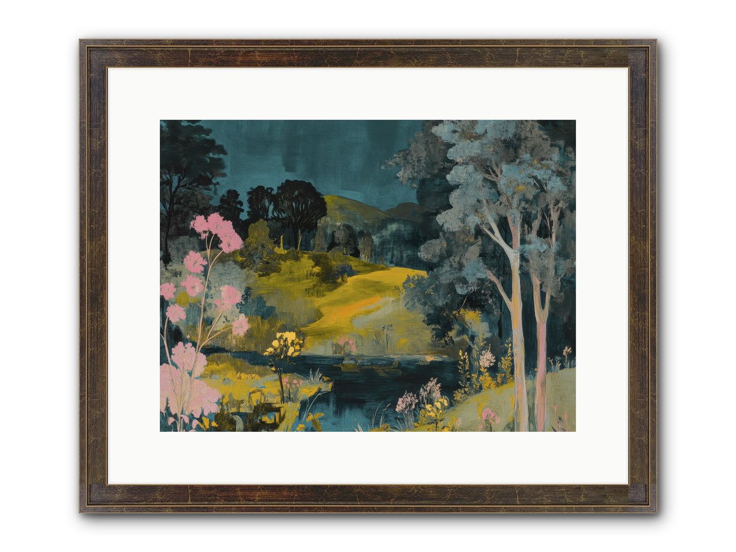 The Meadow Remembers Framed Print - Slimwoods Black/Gold 16x12