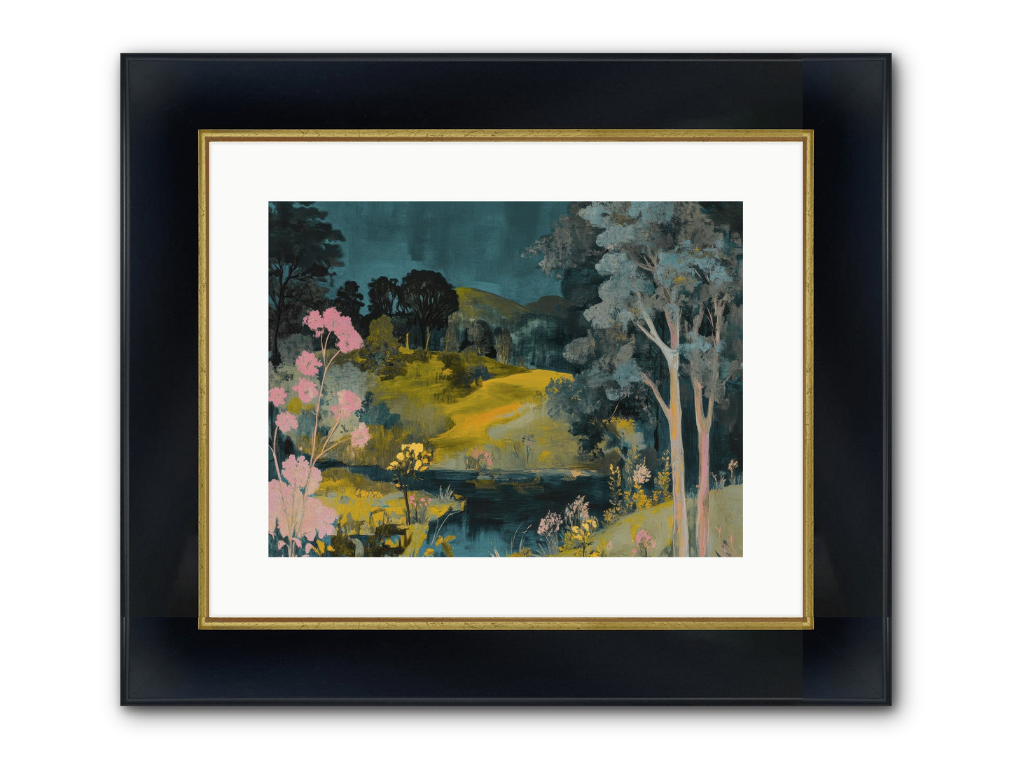 The Meadow Remembers Framed Print - Wide Black w/Gold 16x12