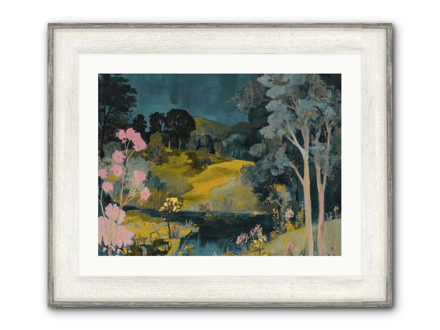 The Meadow Remembers Framed Print - Driftwood White 24x18