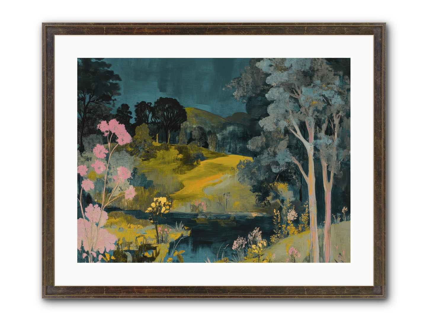 The Meadow Remembers Framed Print - Slimwoods Black/Gold 24x18