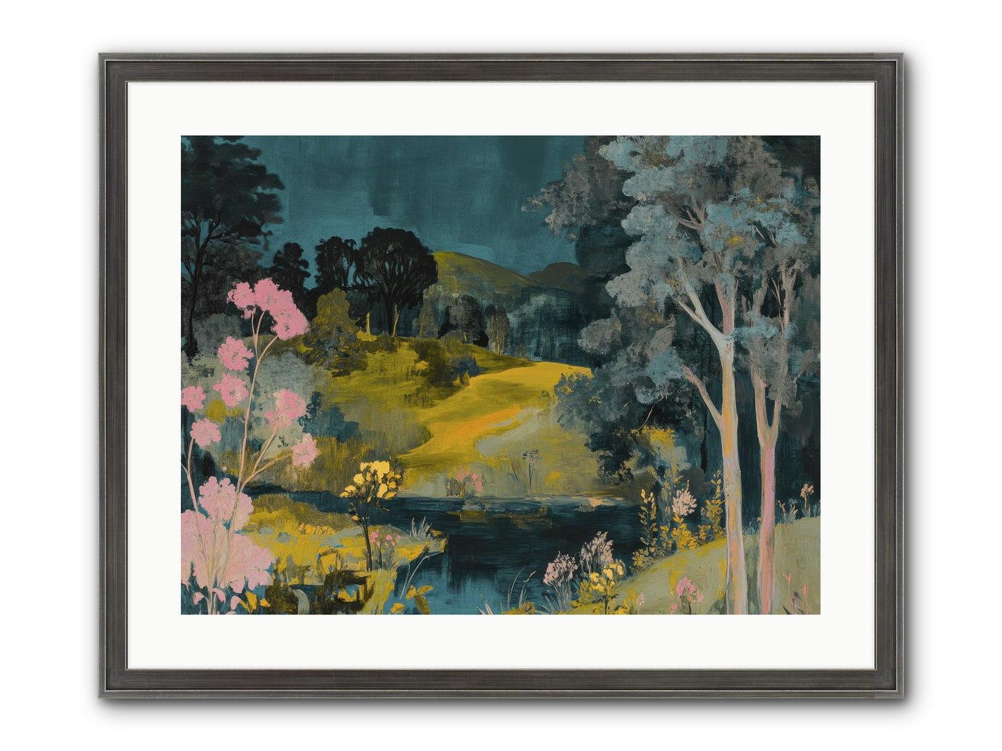 The Meadow Remembers Framed Print - Slimwoods Black/Silver 24x18