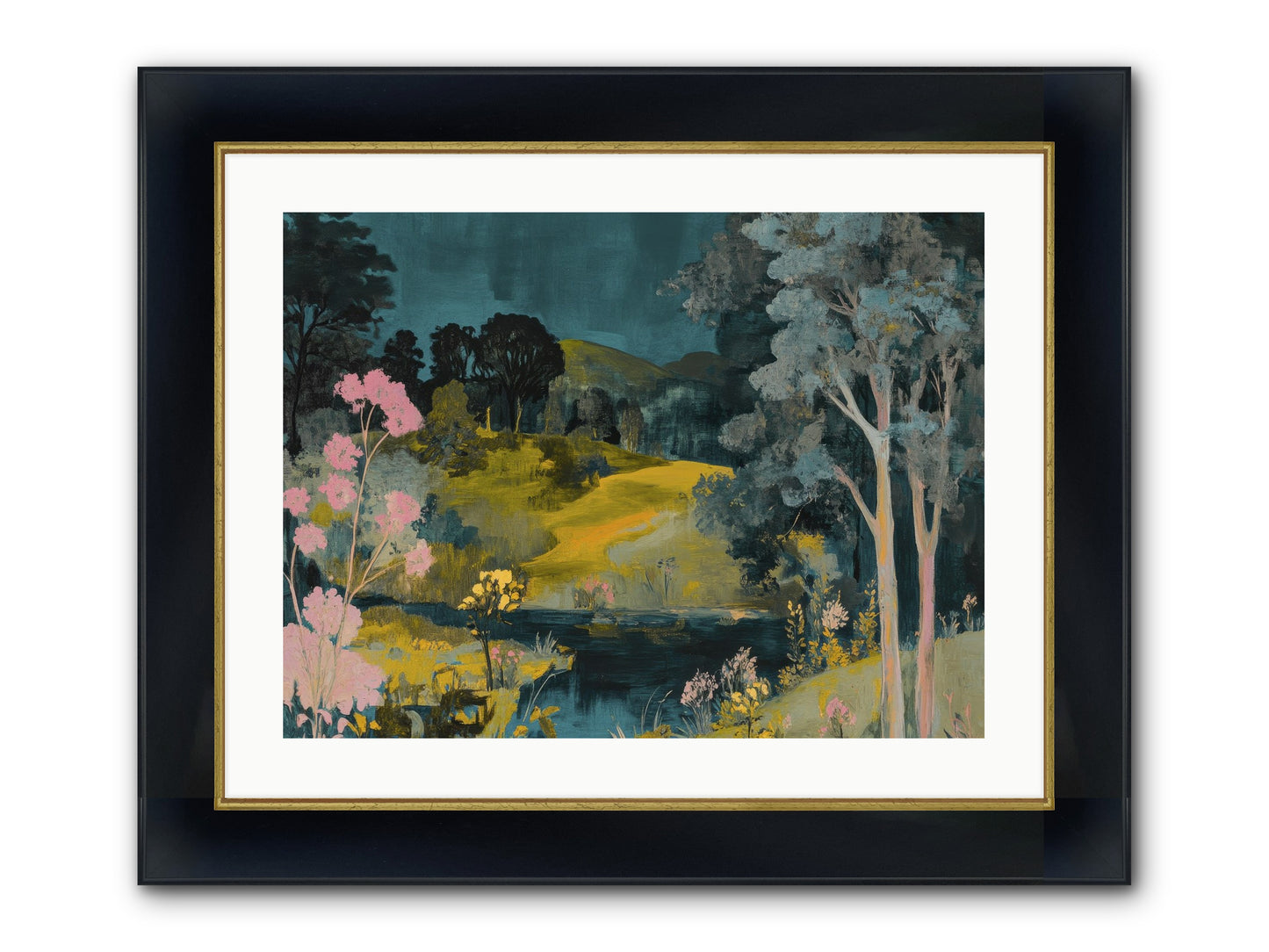 The Meadow Remembers Framed Print - Wide Black w/Gold 24x18
