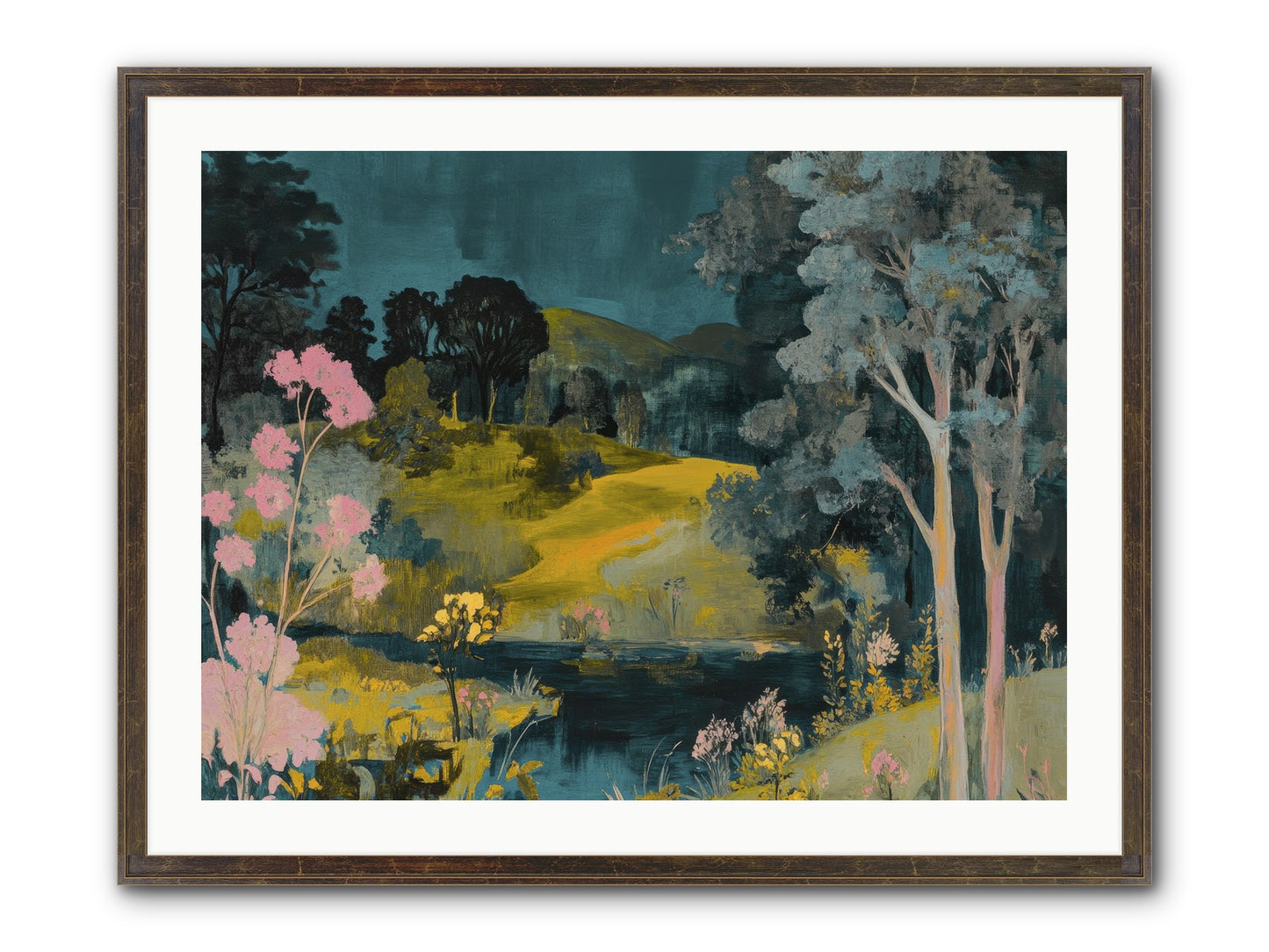 The Meadow Remembers Framed Print - Slimwoods Black/Gold 32x24