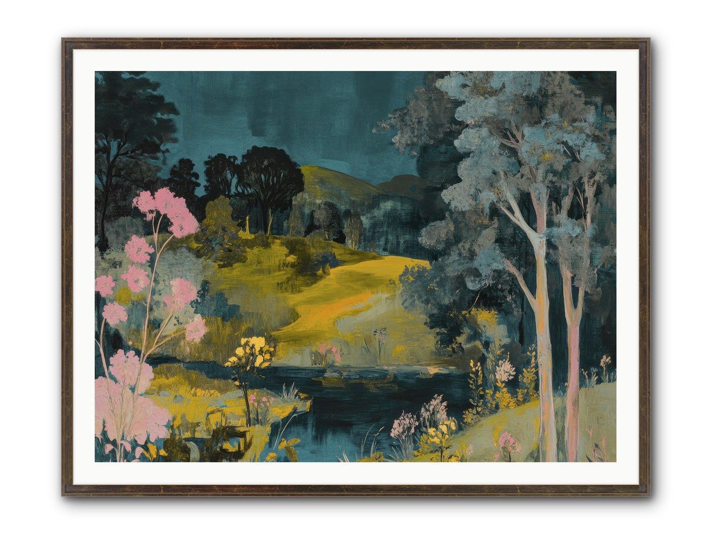 The Meadow Remembers Framed Print - Slimwoods Black/Gold 48x36
