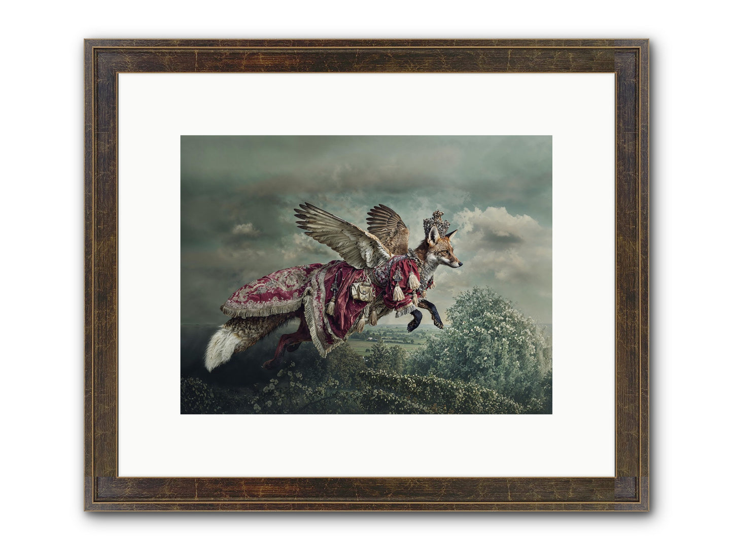 The Meadow Where You Waited Framed Print - Slimwoods Black/Gold 12x9