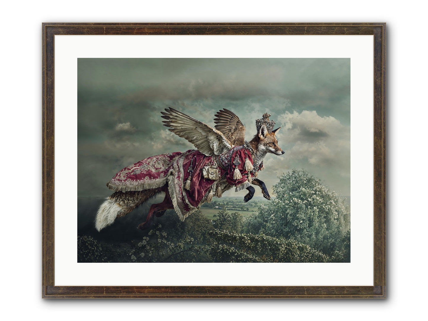 The Meadow Where You Waited Framed Print - Slimwoods Black/Gold 24x18