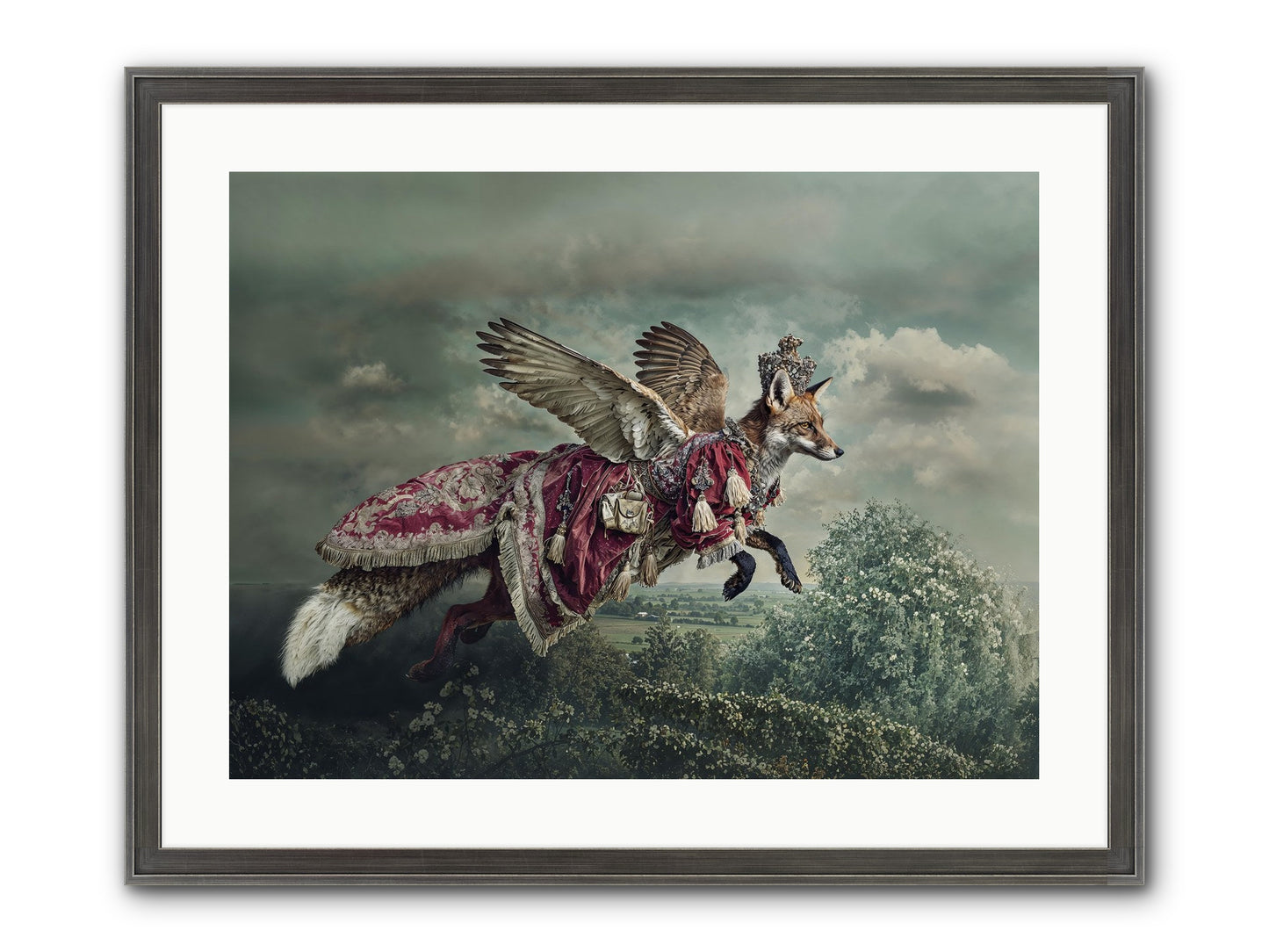 The Meadow Where You Waited Framed Print - Slimwoods Black/Silver 24x18