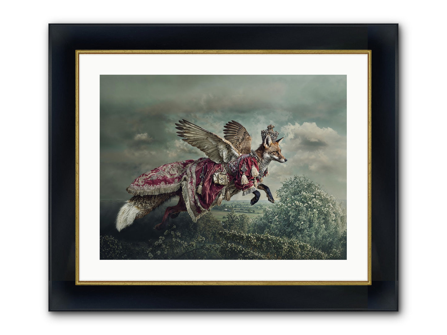 The Meadow Where You Waited Framed Print - Wide Black w/Gold 24x18