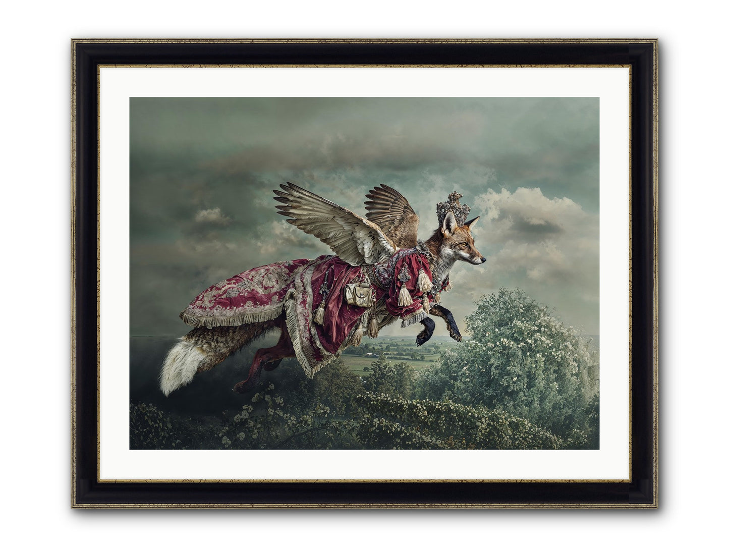 The Meadow Where You Waited Framed Print - Black & Gold 32x24