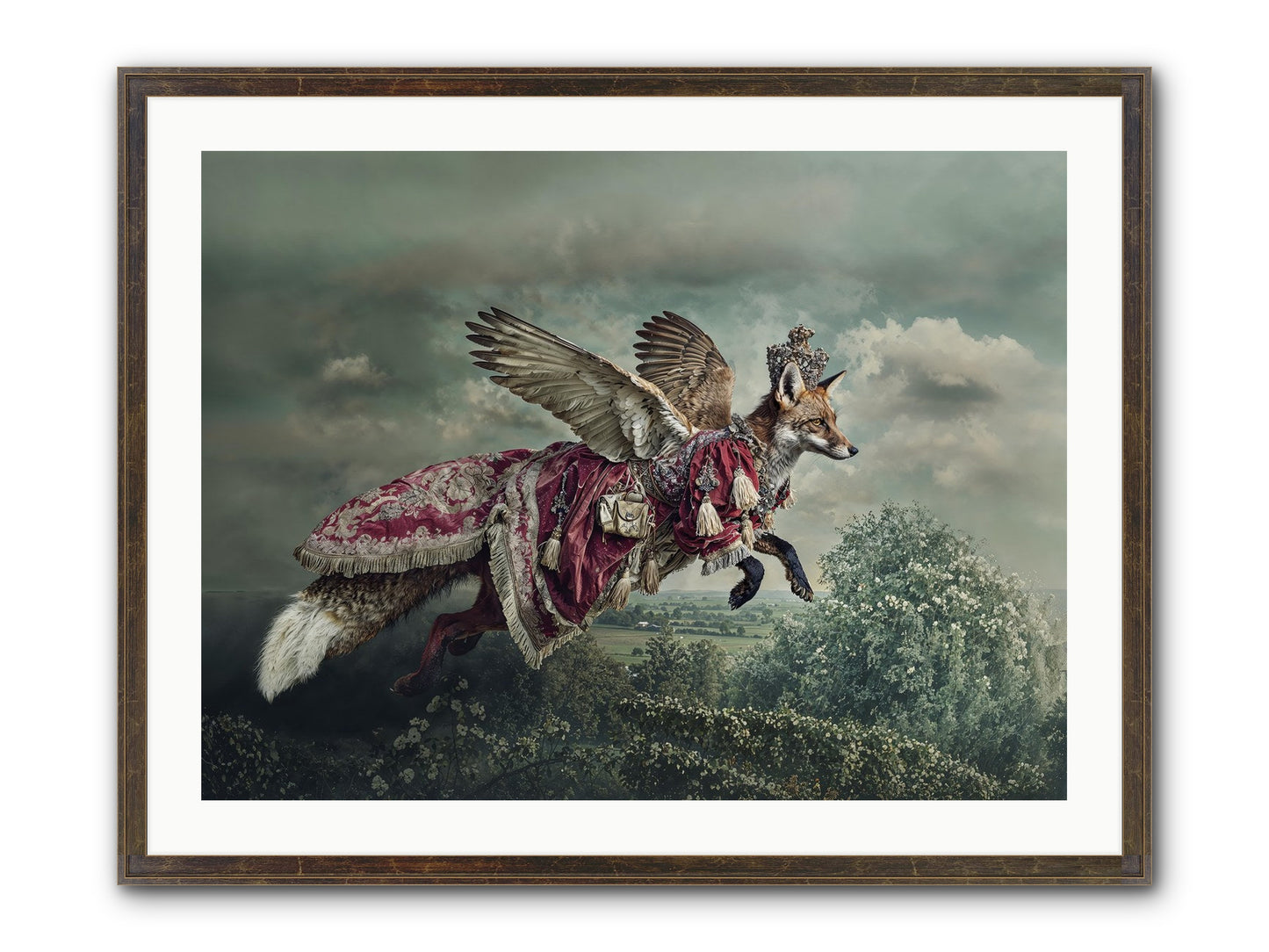The Meadow Where You Waited Framed Print - Slimwoods Black/Gold 32x24