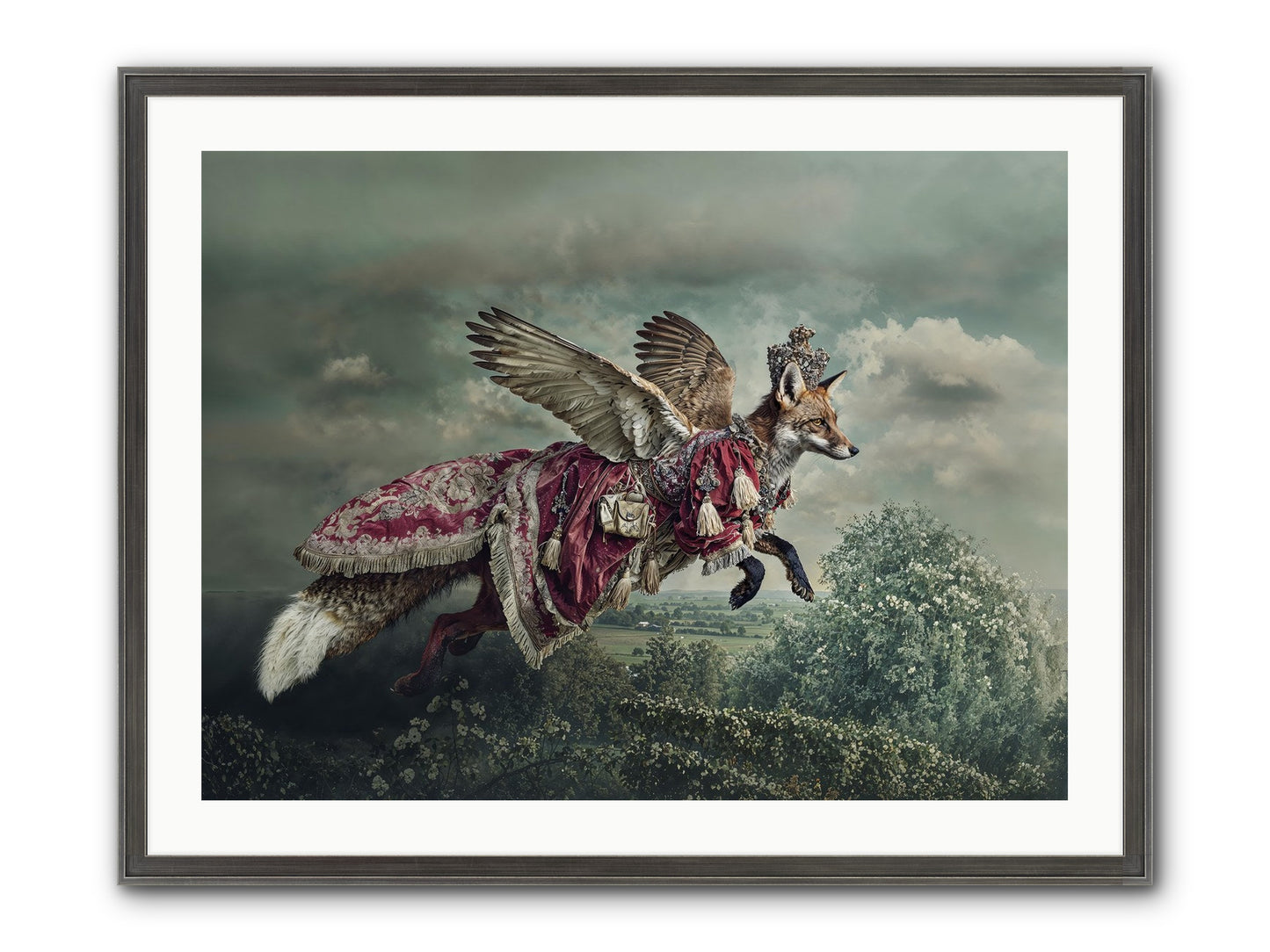 The Meadow Where You Waited Framed Print - Slimwoods Black/Silver 32x24