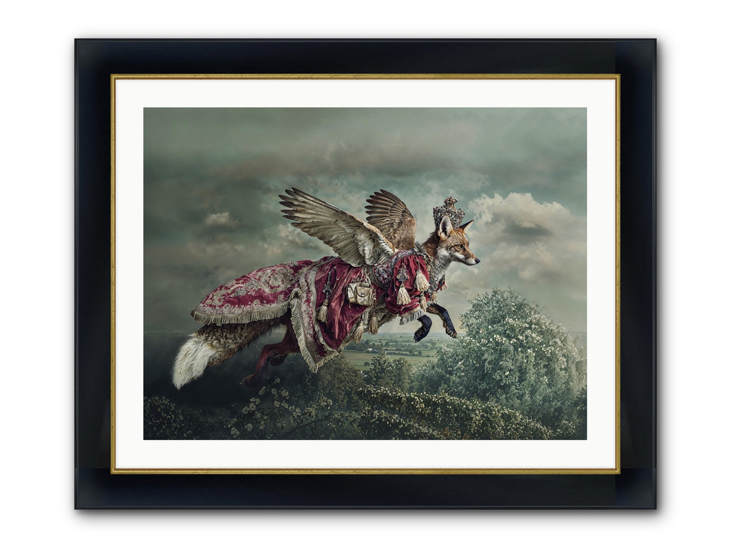 The Meadow Where You Waited Framed Print - Wide Black w/Gold 32x24