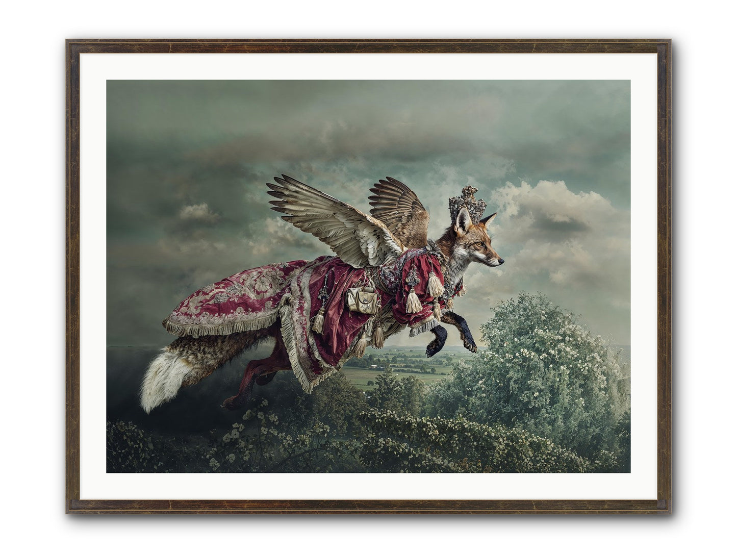 The Meadow Where You Waited Framed Print - Slimwoods Black/Gold 40x30