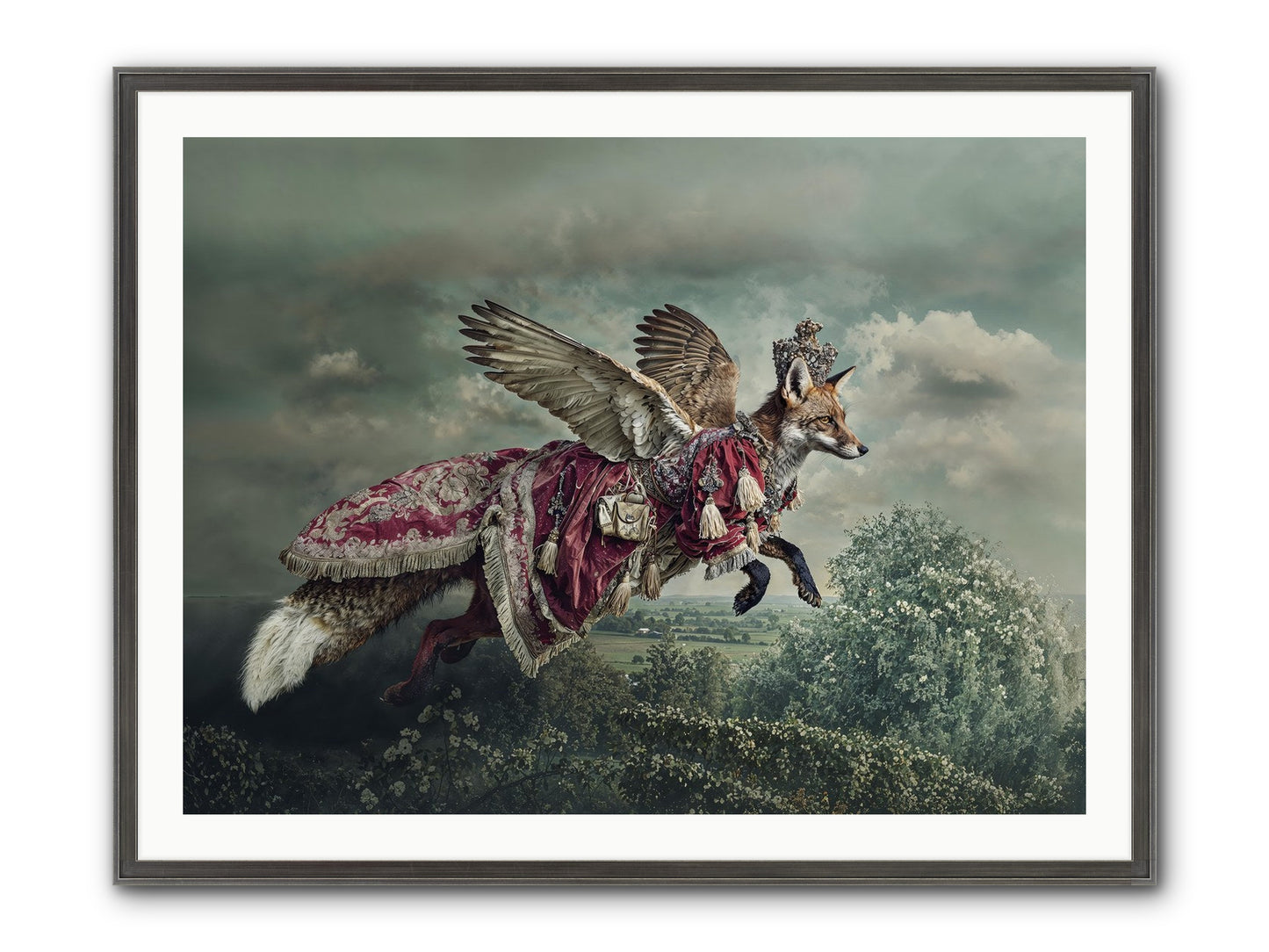 The Meadow Where You Waited Framed Print - Slimwoods Black/Silver 40x30