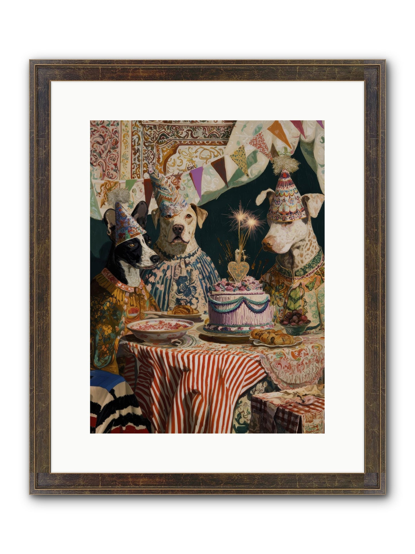 The Merry Gathering Framed Print - Slimwoods Black/Gold 12x16