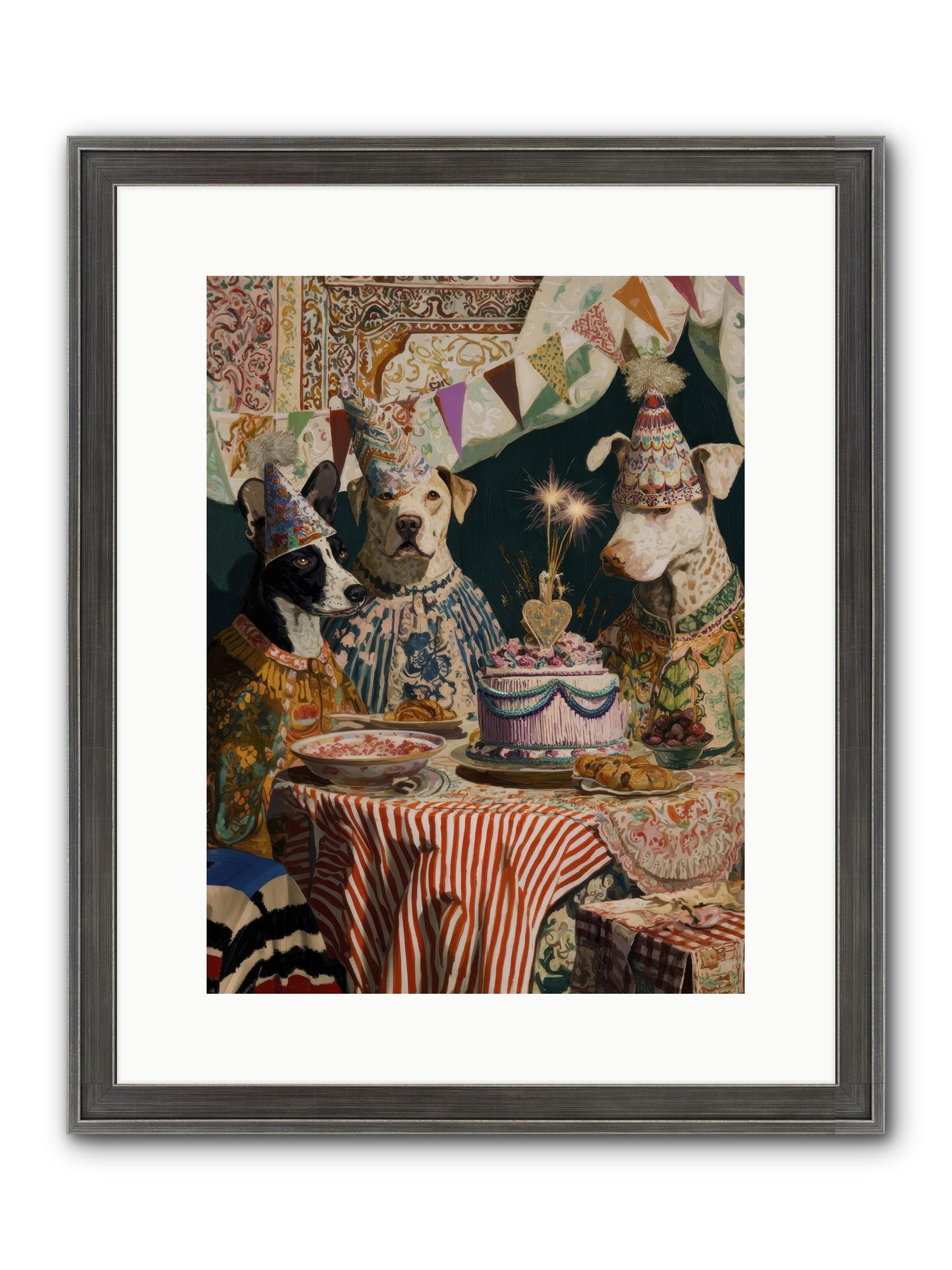 The Merry Gathering Framed Print - Slimwoods Black/Silver 12x16