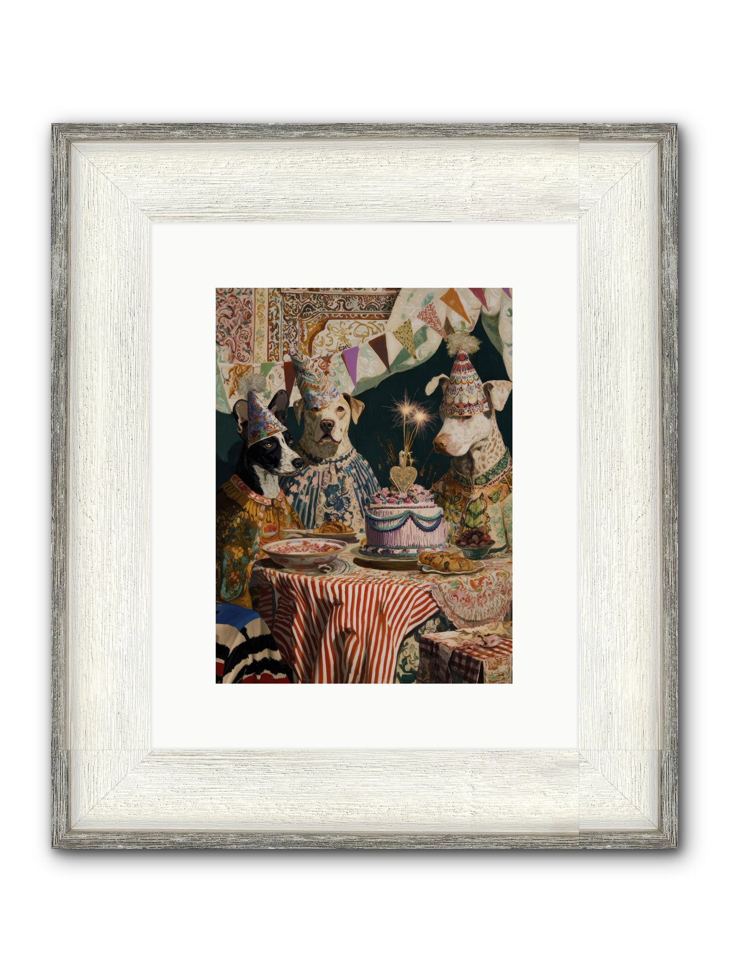 The Merry Gathering Framed Print - Driftwood White 9x12