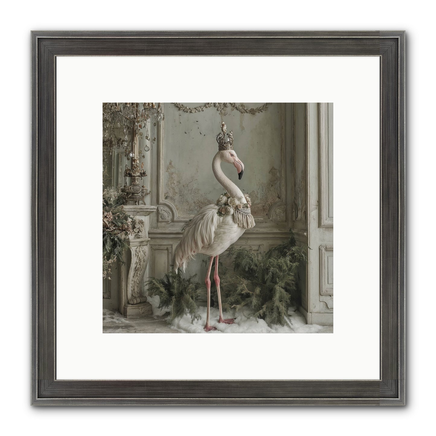 The Merry Mischief Of Snow Framed Print - Slimwoods Black/Silver 10x10