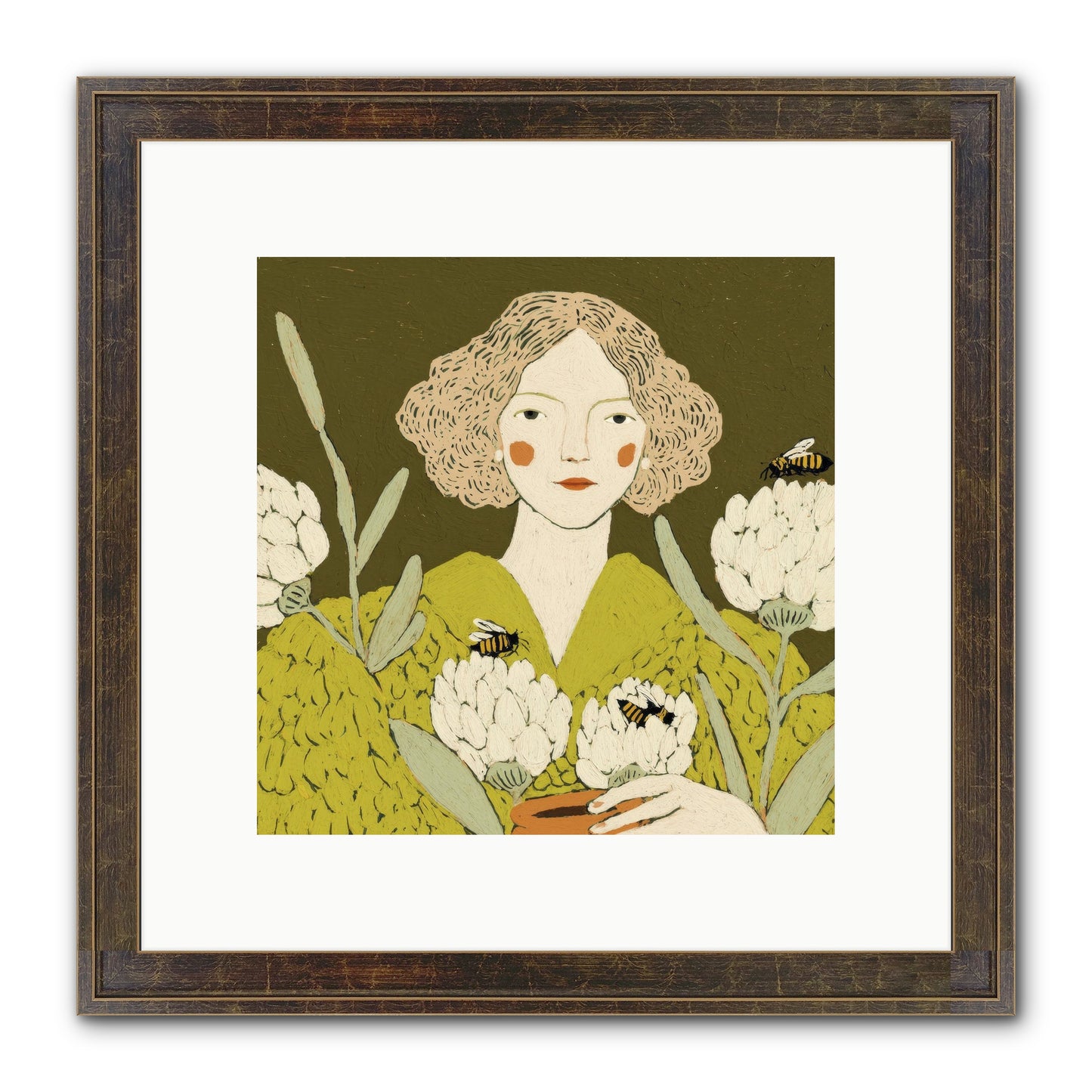 The Message Framed Print - Slimwoods Black/Gold 10x10