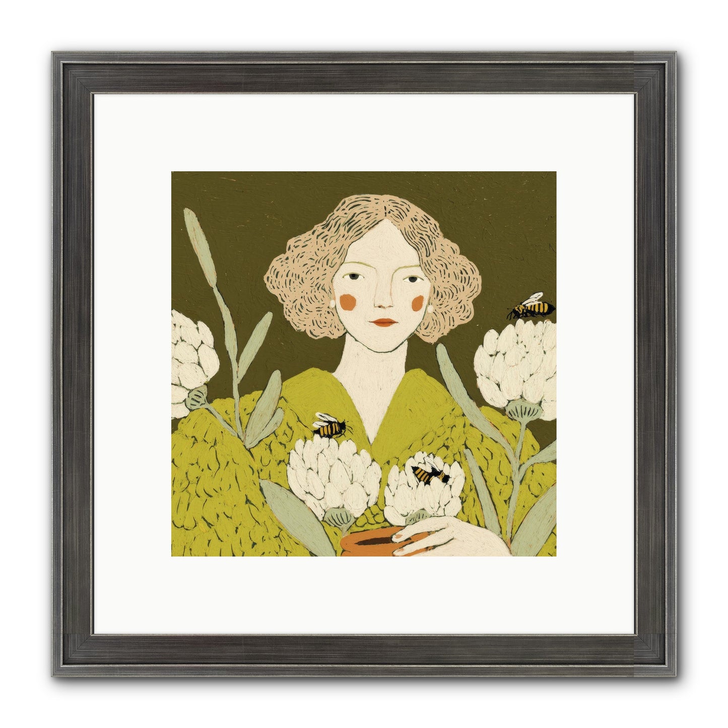The Message Framed Print - Slimwoods Black/Silver 10x10