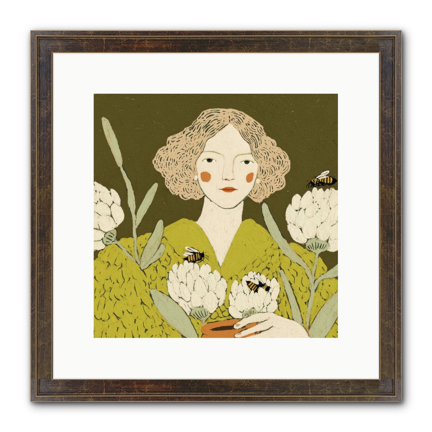 The Message Framed Print - Slimwoods Black/Gold 12x12