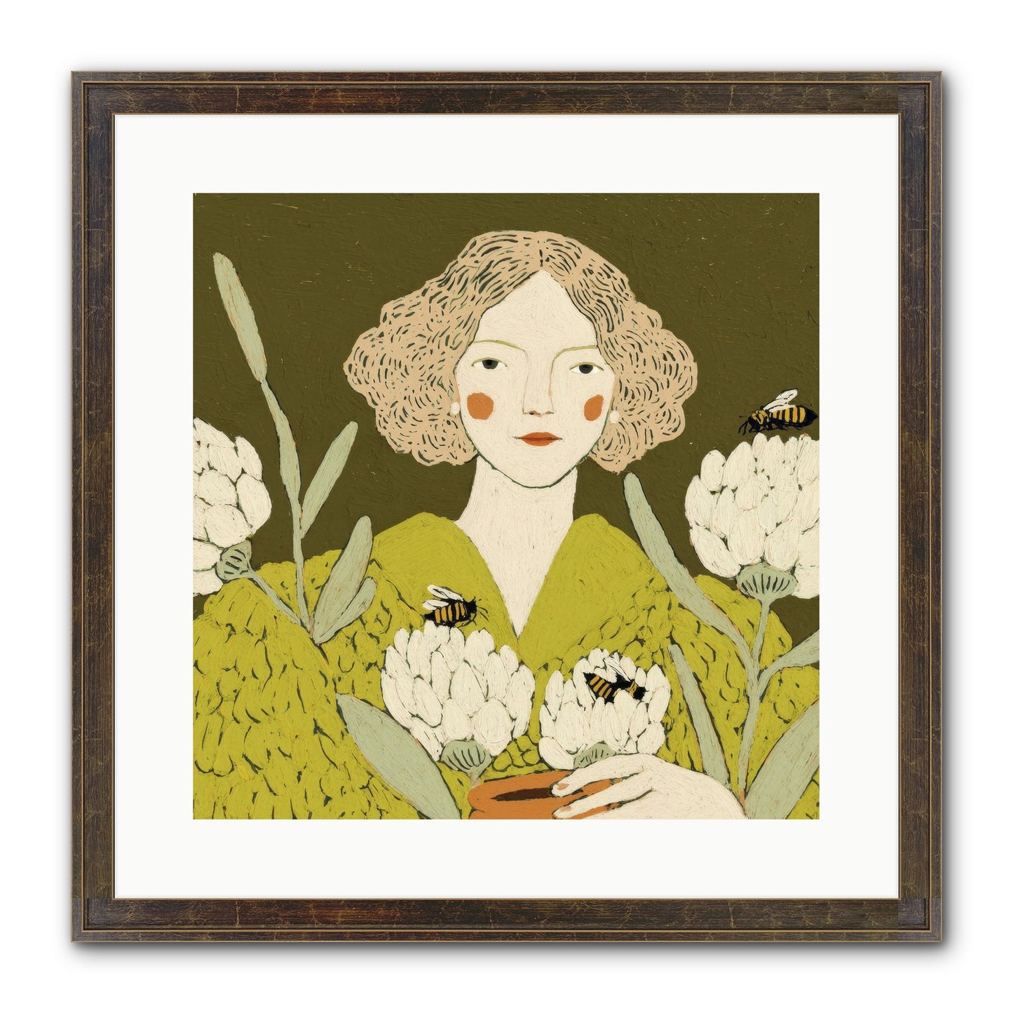 The Message Framed Print - Slimwoods Black/Gold 16x16