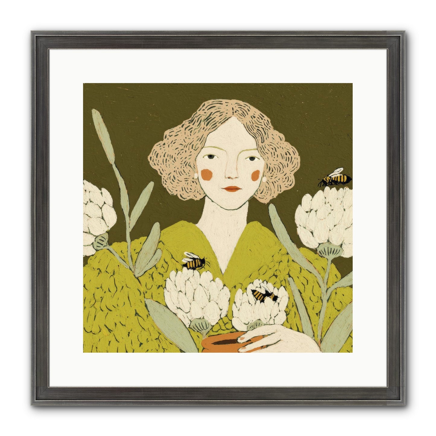 The Message Framed Print - Slimwoods Black/Silver 16x16