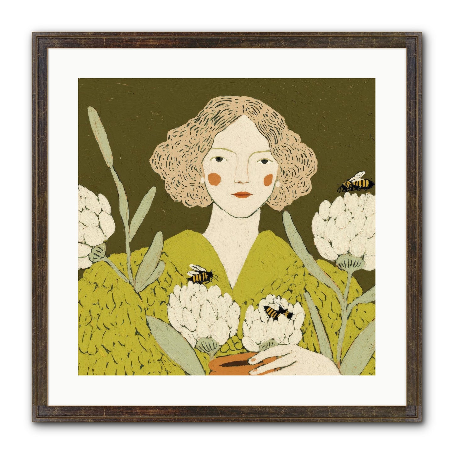 The Message Framed Print - Slimwoods Black/Gold 20x20