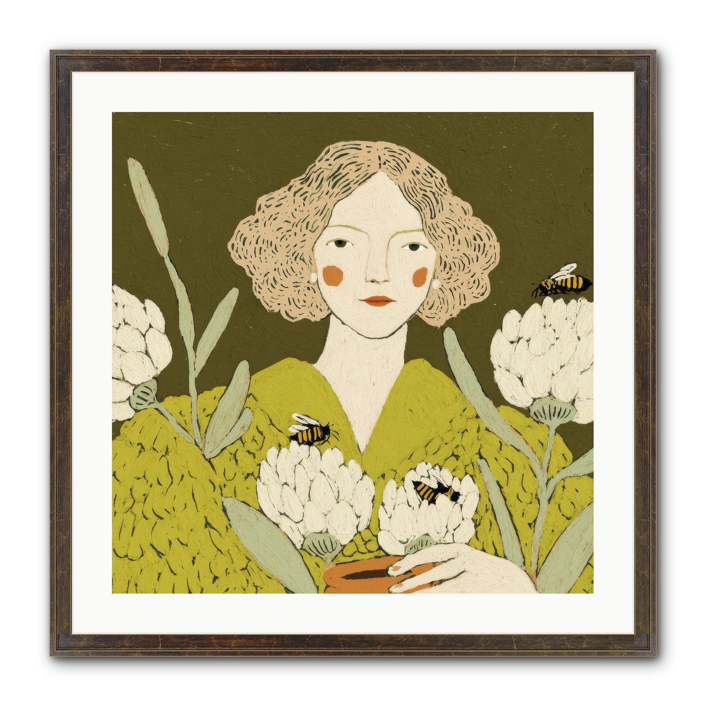 The Message Framed Print - Slimwoods Black/Gold 24x24