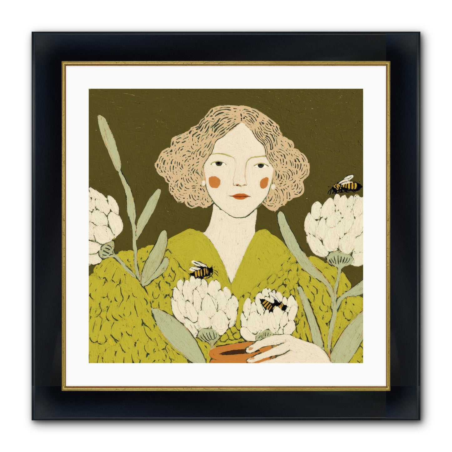 The Message Framed Print - Wide Black w/Gold 24x24