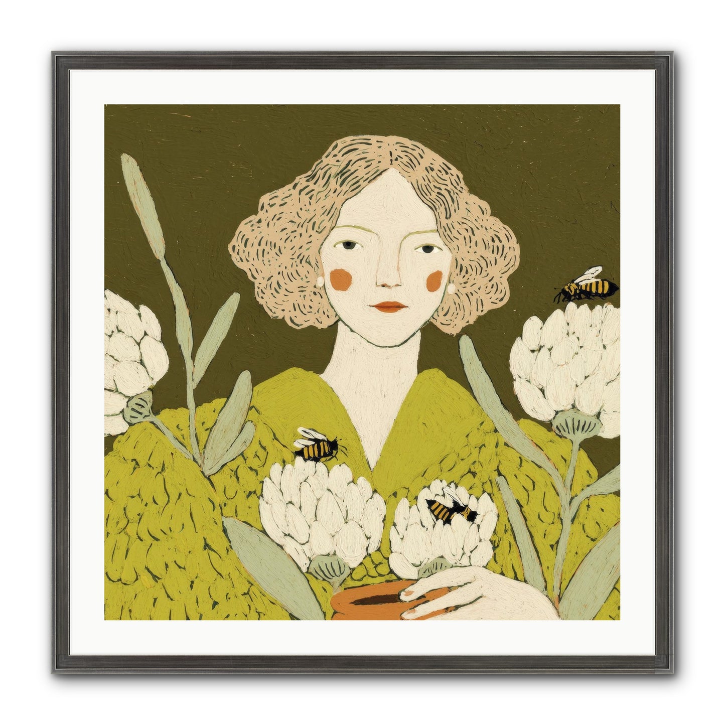 The Message Framed Print - Slimwoods Black/Silver 30x30