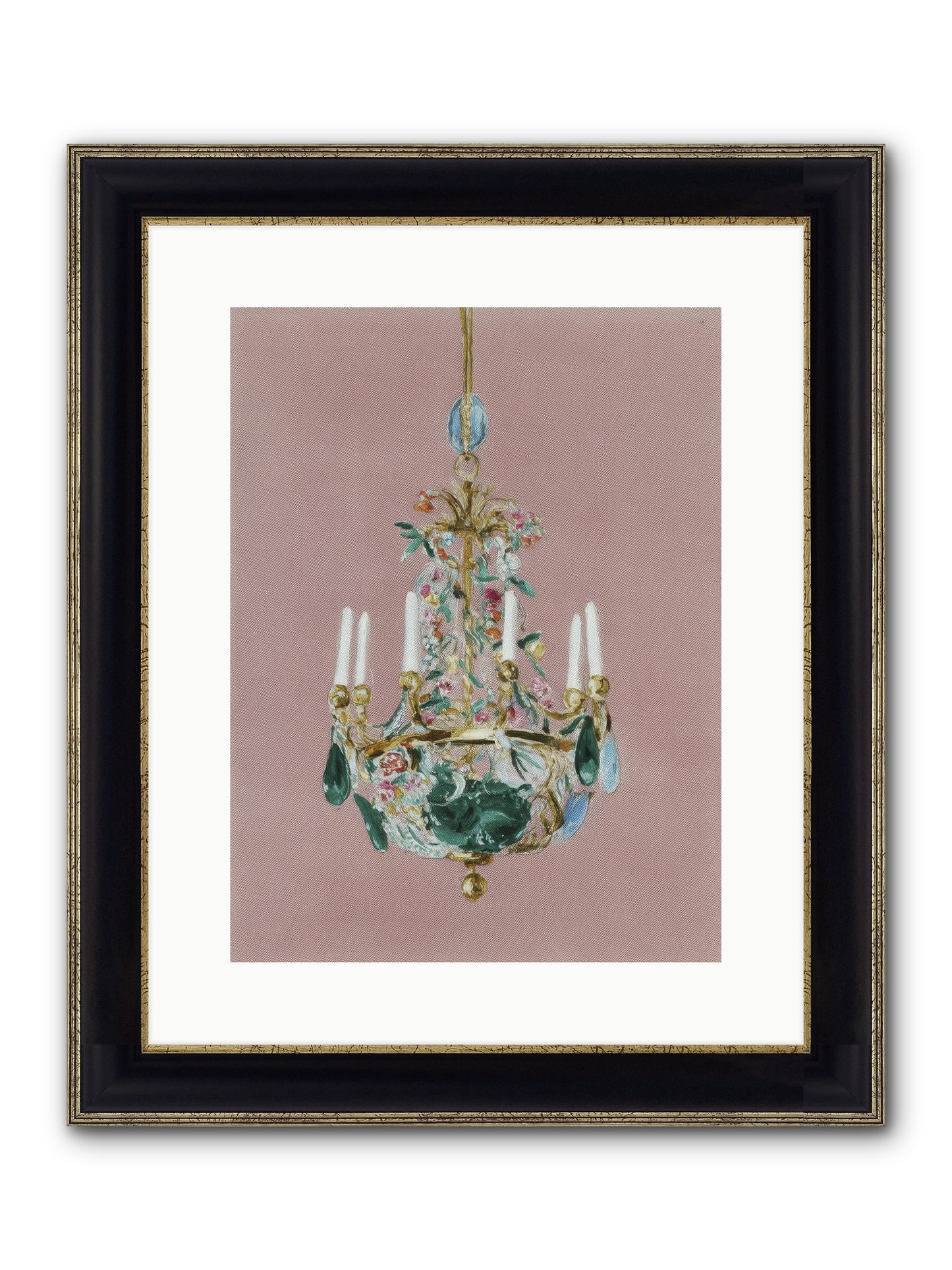 The Minnow Parlour Framed Print - Black & Gold 12x16