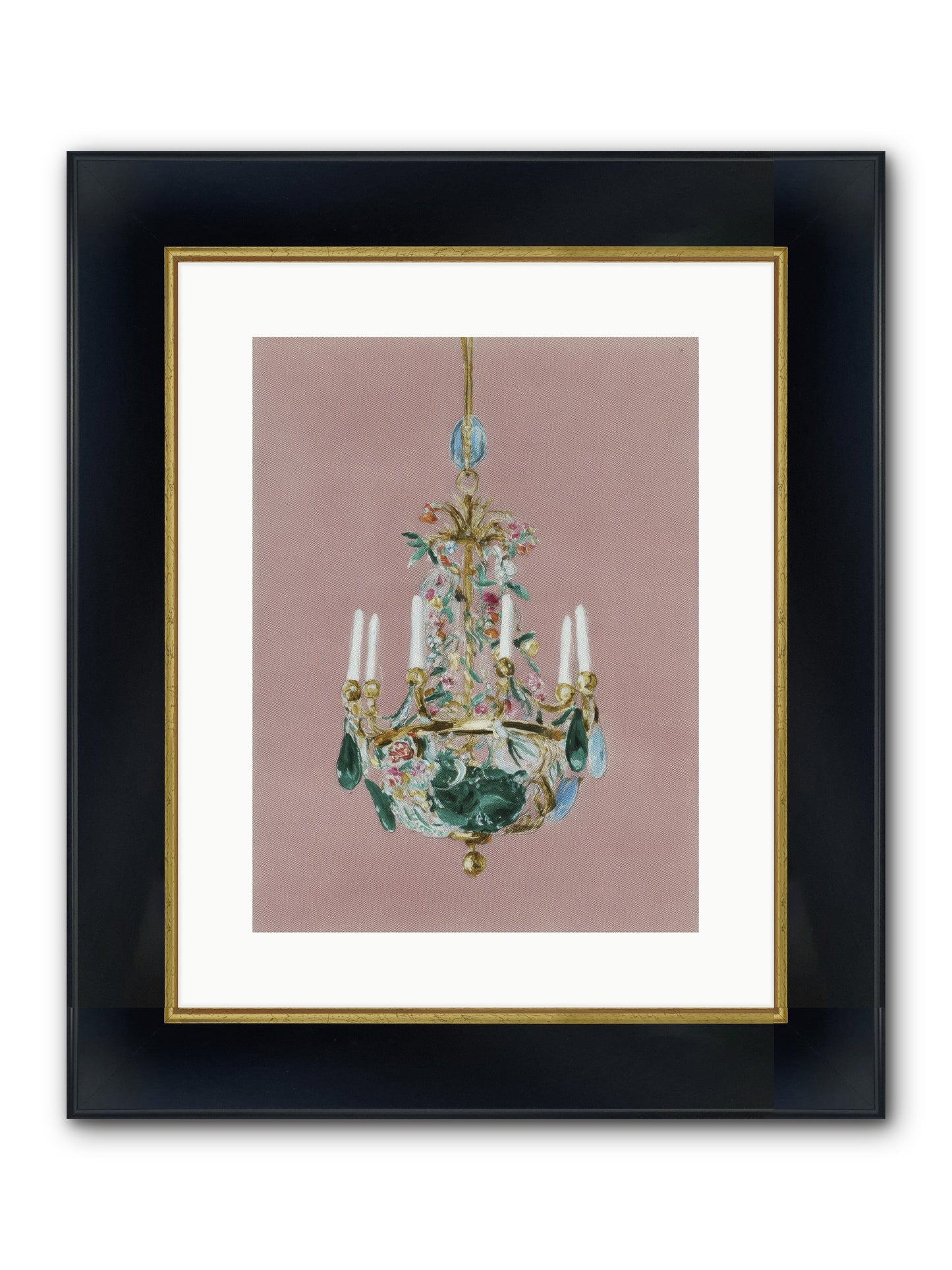 The Minnow Parlour Framed Print - Wide Black w/Gold 12x16
