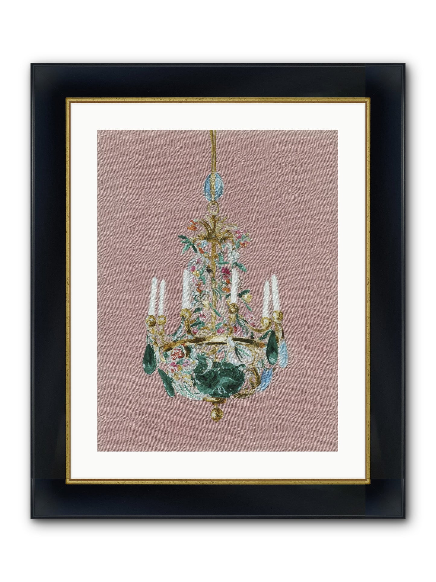 The Minnow Parlour Framed Print - Wide Black w/Gold 18x24