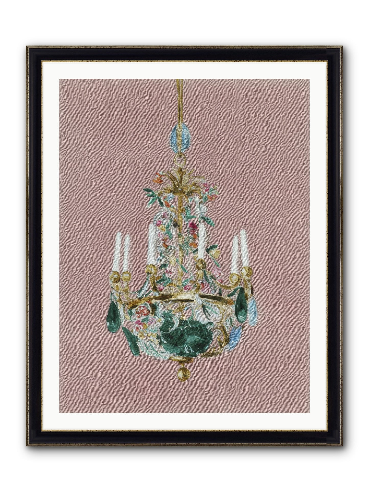 The Minnow Parlour Framed Print - Black & Gold 30x40