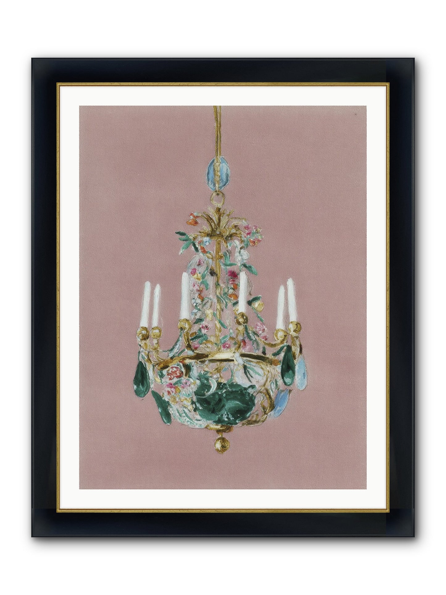 The Minnow Parlour Framed Print - Wide Black w/Gold 30x40