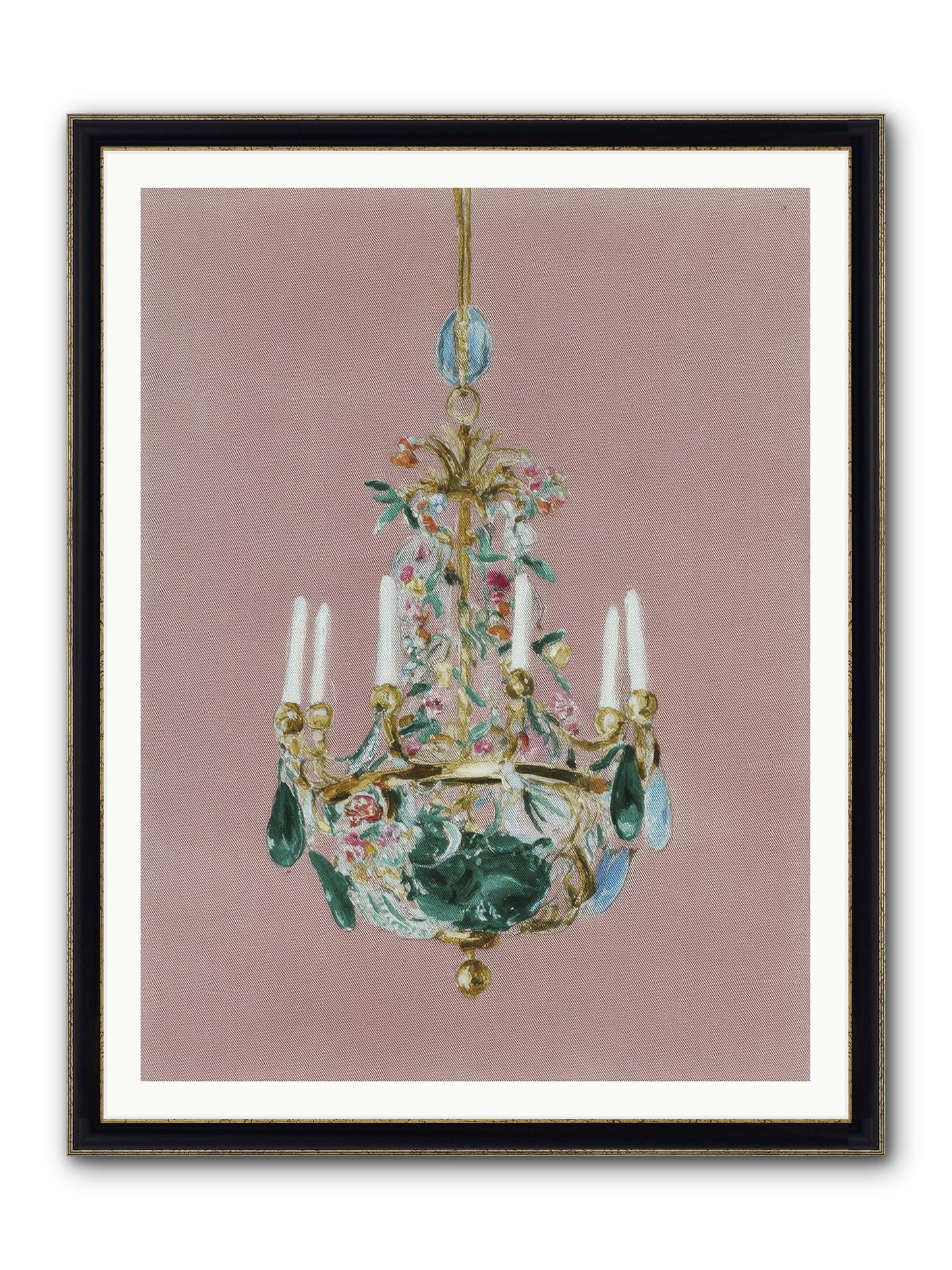 The Minnow Parlour Framed Print - Black & Gold 36x48