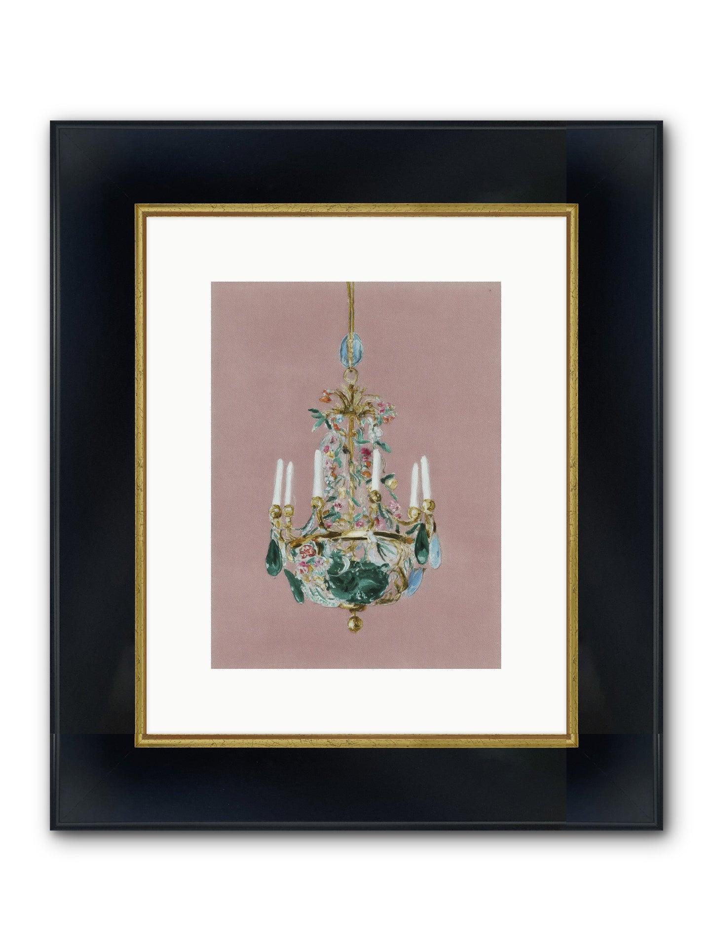 The Minnow Parlour Framed Print - Wide Black w/Gold 9x12