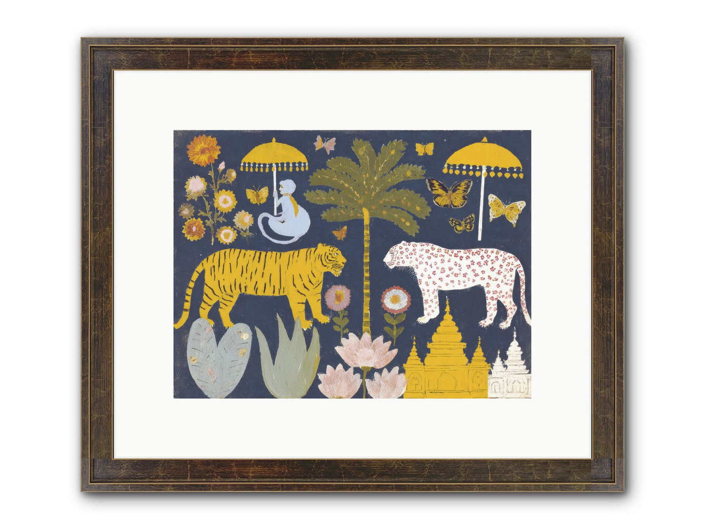 The Mint Blazer Club Framed Print - Slimwoods Black/Gold 12x9