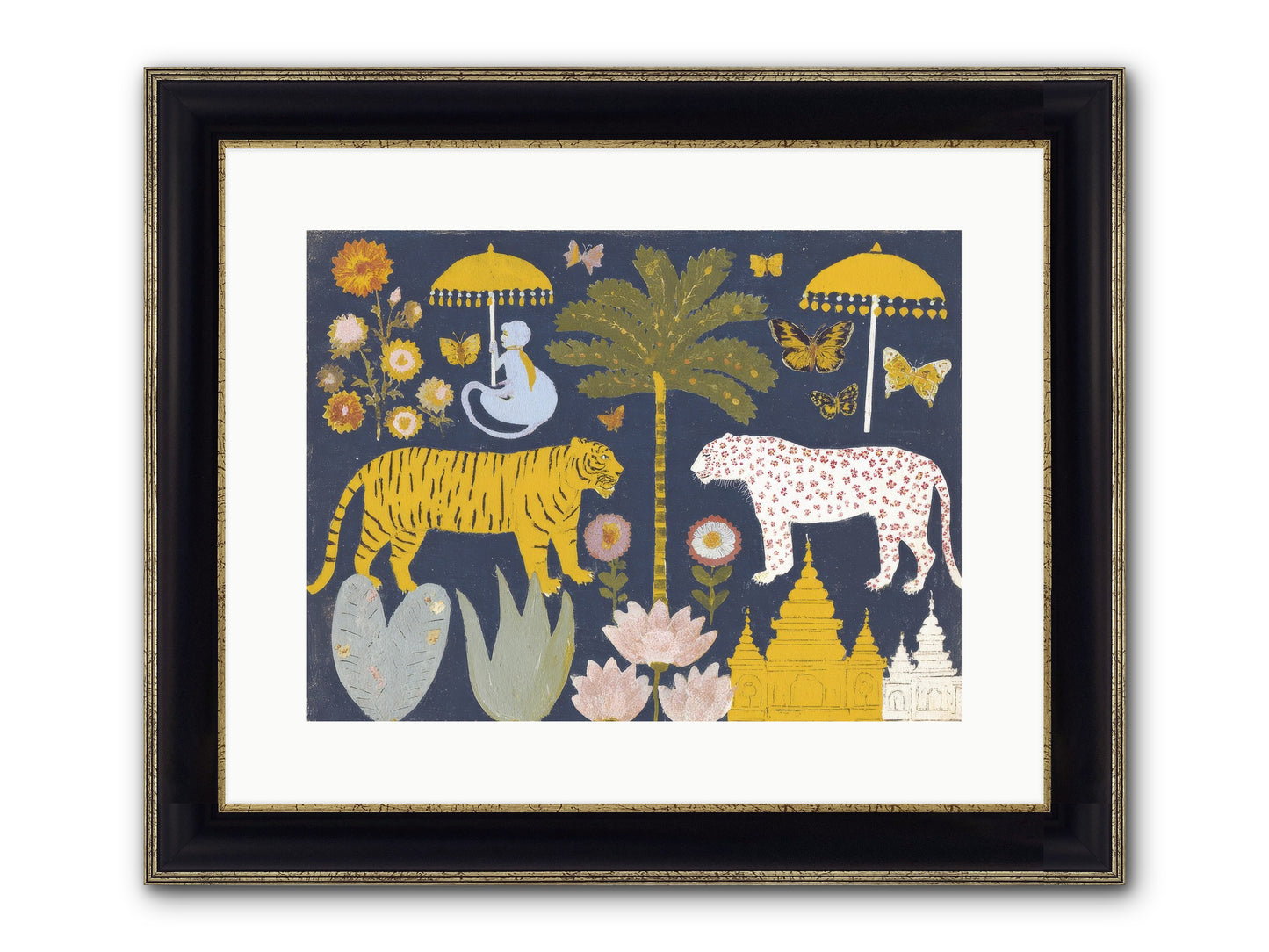 The Mint Blazer Club Framed Print - Black & Gold 16x12