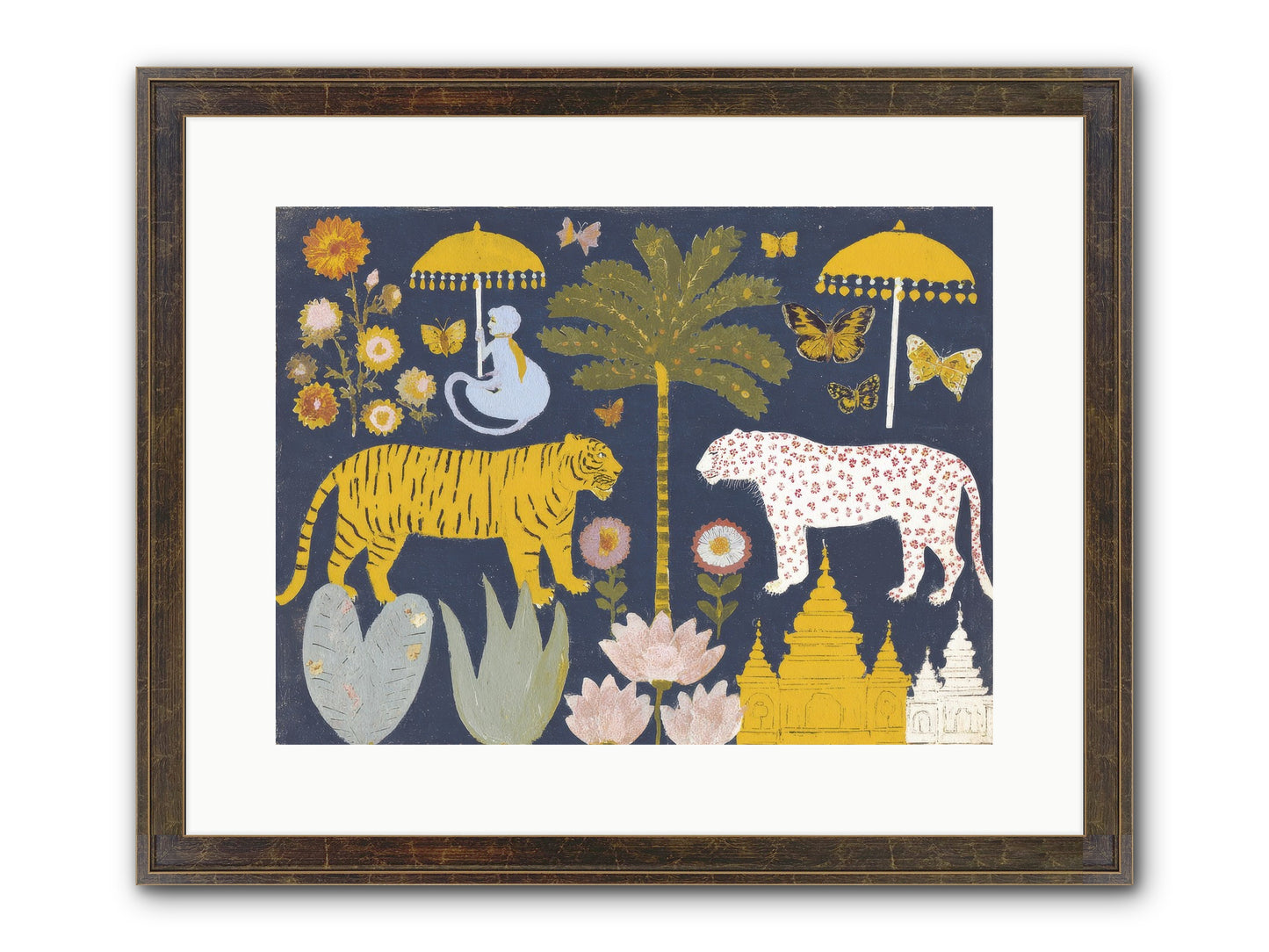 The Mint Blazer Club Framed Print - Slimwoods Black/Gold 16x12
