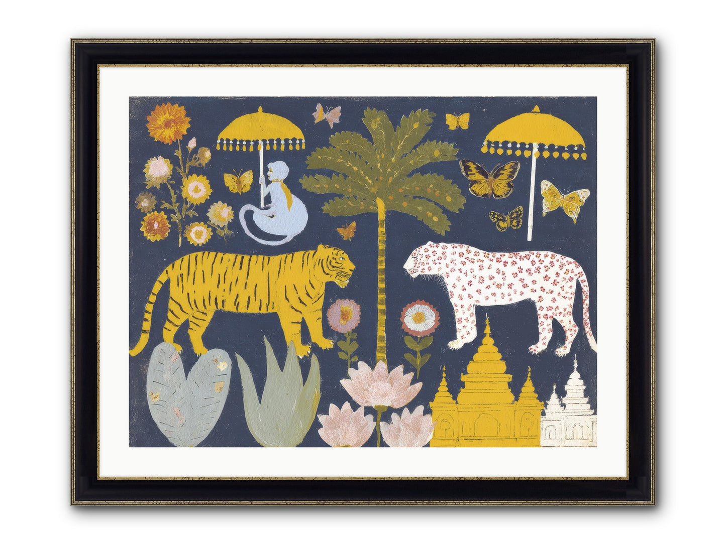 The Mint Blazer Club Framed Print - Black & Gold 32x24