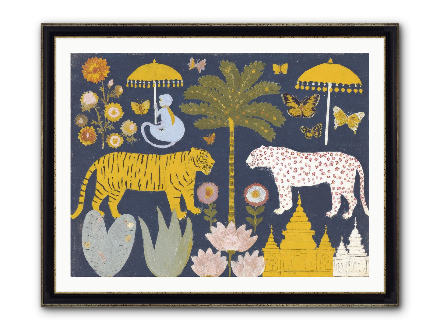 The Mint Blazer Club Framed Print - Black & Gold 40x30