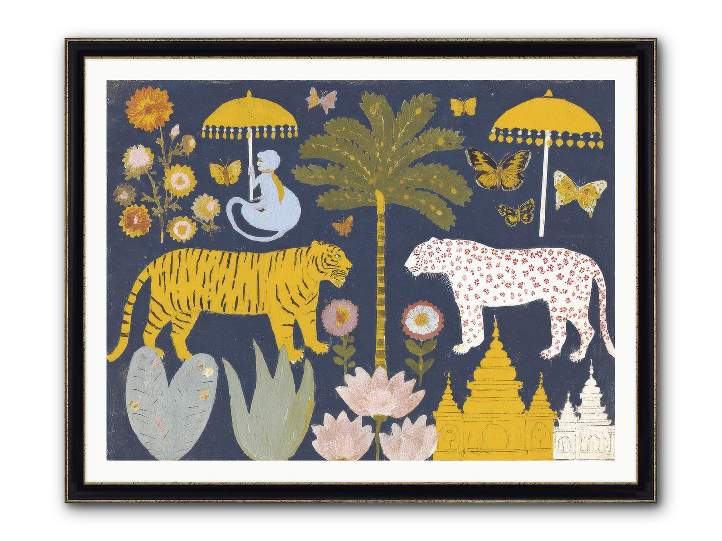 The Mint Blazer Club Framed Print - Black & Gold 48x36