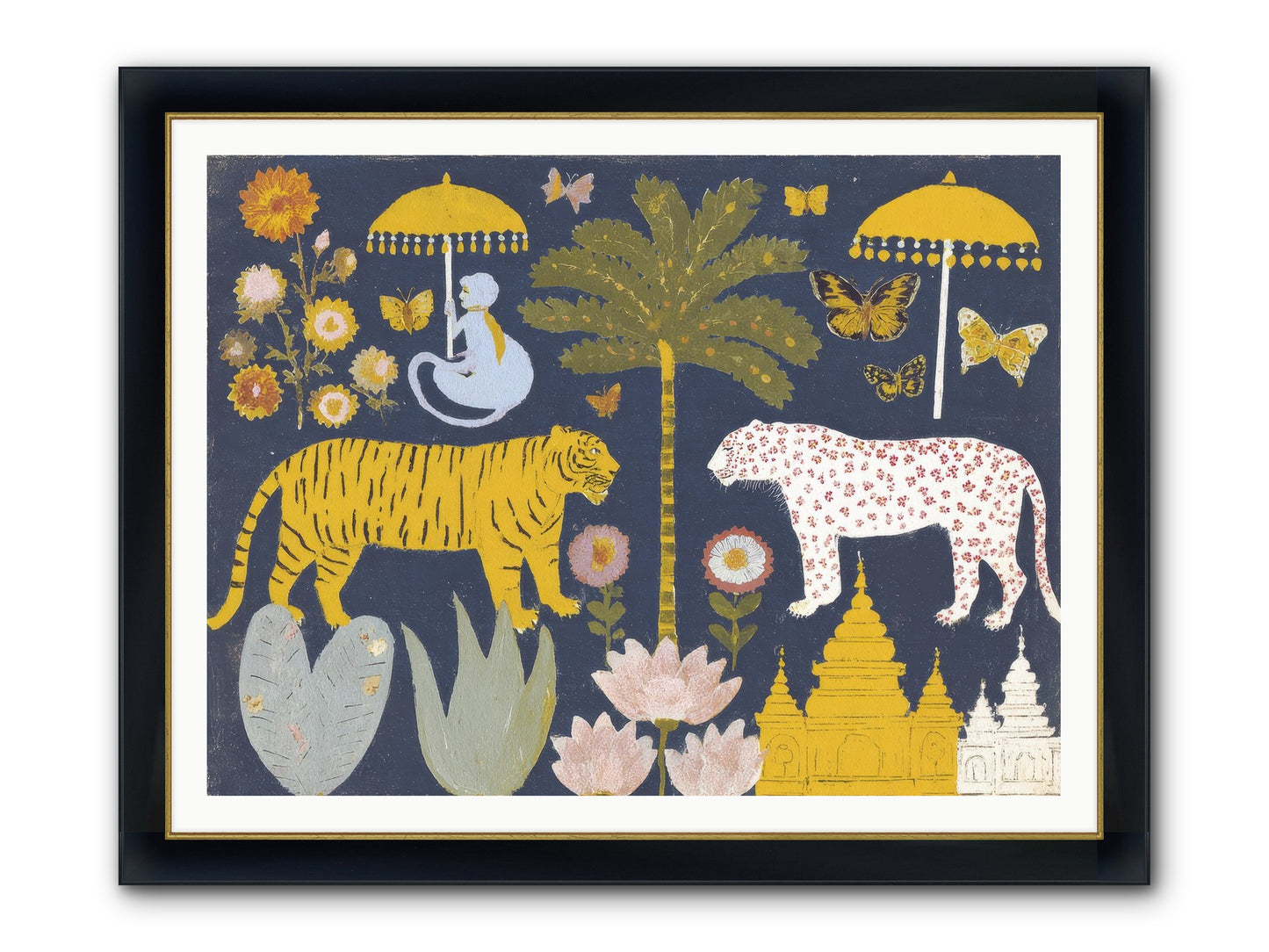 The Mint Blazer Club Framed Print - Wide Black w/Gold 48x36