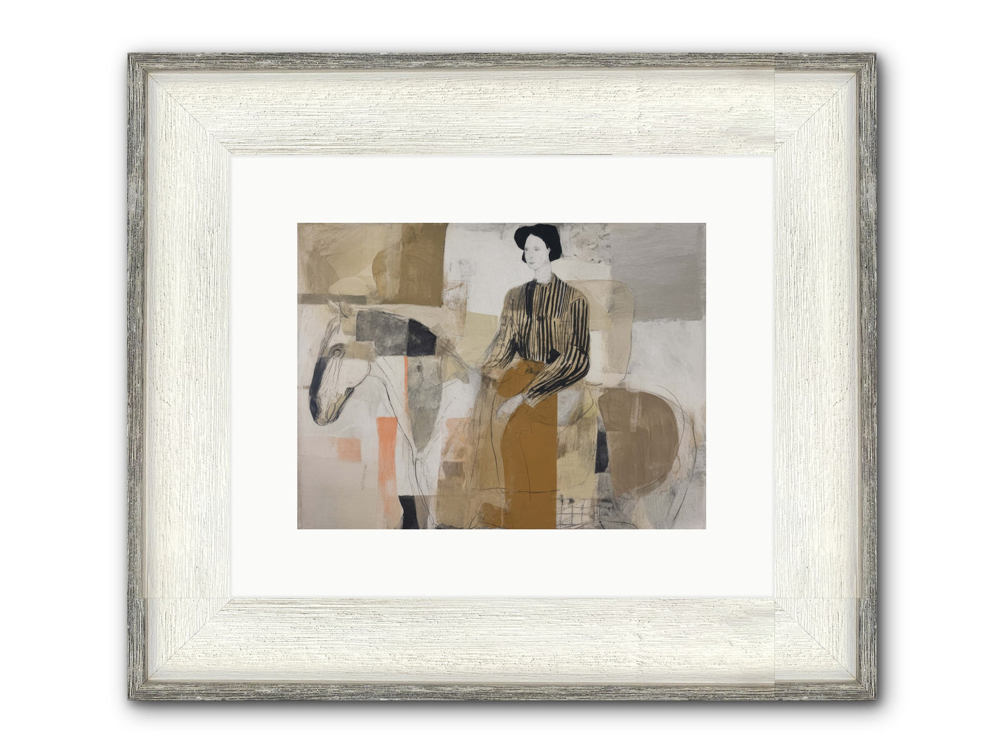 The Moment Stretched Infinite Framed Print - Driftwood White 12x9